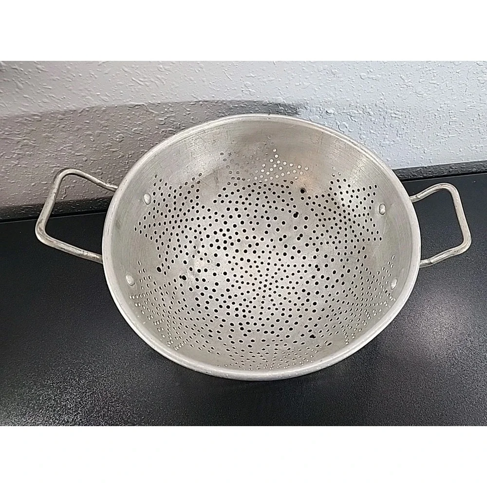 Vintage‎ Mirro Colander Strainer Aluminum 7 Star with Handles